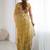 Women's shimmer chiffon sequins embroidered saree with blouse piece