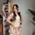 Designer cream embroidered chinnon ethnic sharara suit set for women