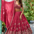 Deep Pink silk blend blend Embroidered Lehenga Choli
