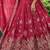 Deep Pink silk blend blend Embroidered Lehenga Choli