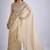 Beige sequin embellished border work silk saree for women