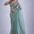 Sky blue sequin embellished border work silk saree for women
