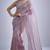 Lavender sequin embellished border work silk saree for women