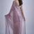 Lavender sequin embellished border work silk saree for women