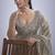 Beige sequin embellished border work silk saree for women