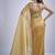 Mustard sequin embellished border work silk saree for women