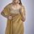 Mustard sequin embellished border work silk saree for women