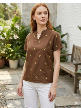 Rayon Embroidered Short Kurti Top 1
