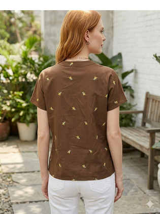 Rayon Embroidered Short Kurti Top 2
