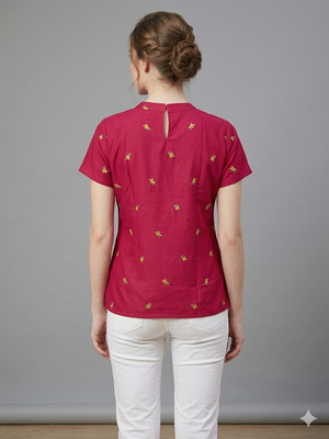 Rayon Embroidered Short Kurti Top 2