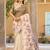 Beige  silk blend party wear saree