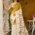Gold  silk blend party wear saree