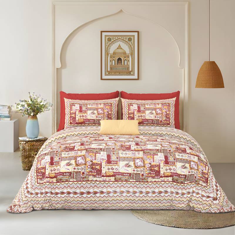 bedsheet with pillow covers for home & bedroom use