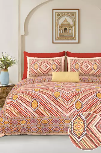 bedsheet with pillow covers for home & bedroom use