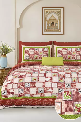 bedsheet with pillow covers for home & bedroom use