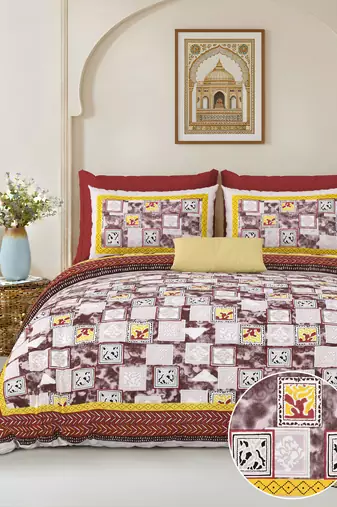 bedsheet with pillow covers for home & bedroom use
