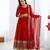 Women's faux georgette embroidered sequence work gown with net dupatta ready to wear