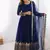 Women's faux georgette embroidered sequence work gown with net dupatta ready to wear