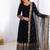 Women's faux georgette embroidered sequence work gown with net dupatta ready to wear
