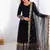 Women's faux georgette embroidered sequence work gown with net dupatta ready to wear