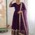 Women's faux georgette embroidered sequence work gown with net dupatta ready to wear