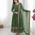Women's faux georgette embroidered sequence work gown with net dupatta ready to wear