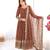 Women's faux georgette embroidered sequence work gown with net dupatta ready to wear