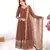 Women's faux georgette embroidered sequence work gown with net dupatta ready to wear