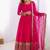 Women's faux georgette embroidered sequence work gown with net dupatta ready to wear