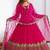 Women's faux georgette embroidered sequence work gown with net dupatta ready to wear