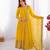Women's faux georgette embroidered sequence work gown with net dupatta ready to wear