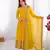 Women's faux georgette embroidered sequence work gown with net dupatta ready to wear