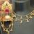 Moissanite stones ghungroo brass kashmiri earrings with kaan chain