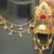 Moissanite stones ghungroo brass kashmiri earrings with kaan chain
