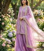 Womens heavy embroidery work kurta set