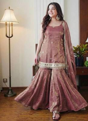 womens trending heavy embroidery sequence work kurta set 3