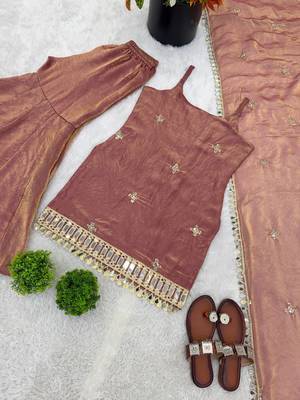 womens trending heavy embroidery sequence work kurta set 4