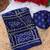 Navy blue bandhani printed satin patta saree with blouse