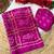 Pink bandhani print satin patta traditional saree with blouse