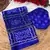 Royal blue bandhani print satin patta festive saree with blouse