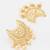  gold plated kundan chandbali pearl drop earrings