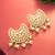  gold plated kundan chandbali pearl drop earrings