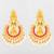  grand temple style gold plated chandelier earrings with pearl drops