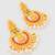  grand temple style gold plated chandelier earrings with pearl drops