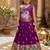 Soft silk paithani design zari weaving pavadai for kids