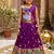 Soft silk paithani design zari weaving pavadai for kids