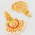  grand temple style gold plated chandelier earrings with pearl drops