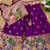 Soft silk paithani design zari weaving pavadai for kids