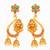 temple lakshmi chandbali jhumka earrings with stones