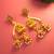 temple lakshmi chandbali jhumka earrings with stones